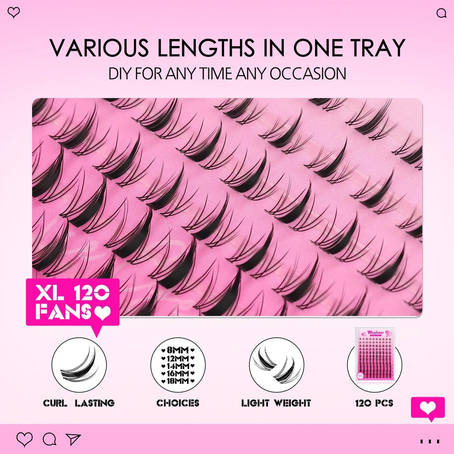 Matte Cluster Lashes - WOSHEER