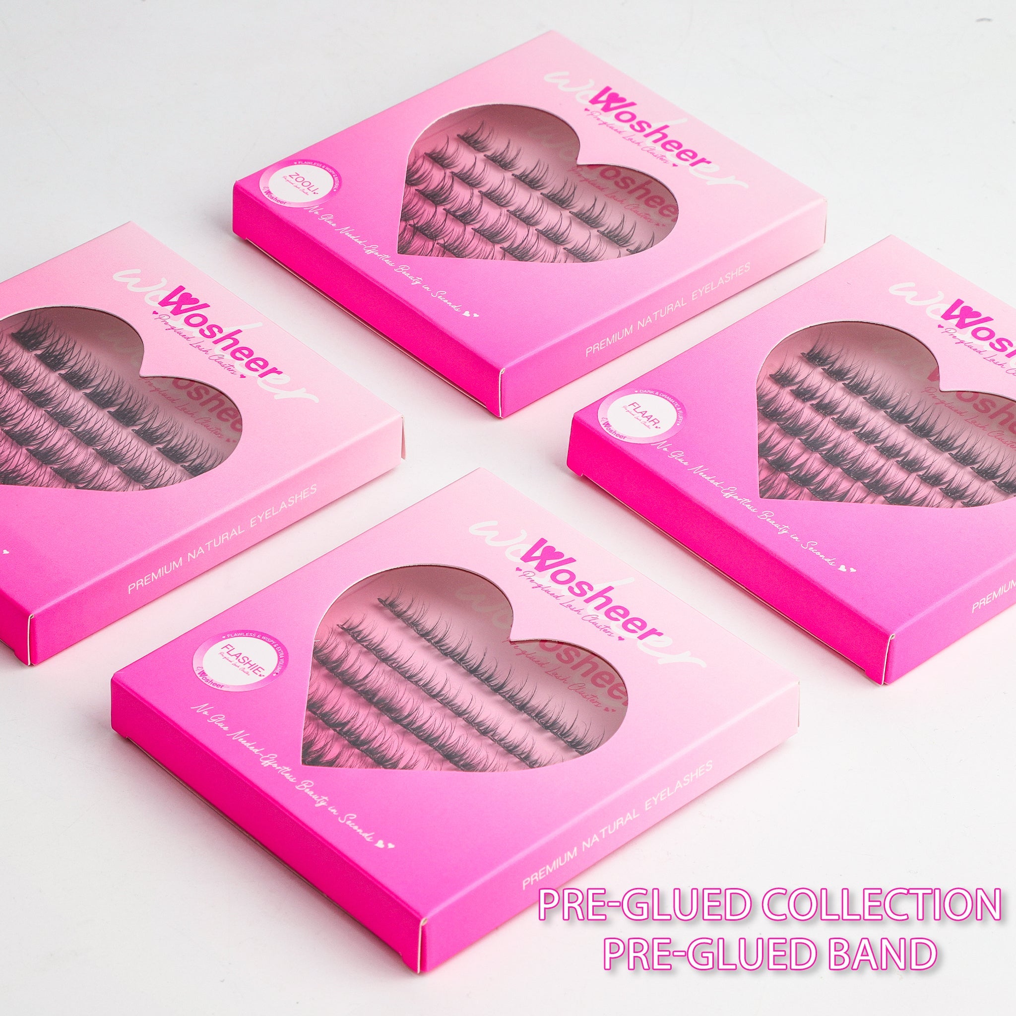 PRE-GLUED LASH CLUSTERS - WOSHEER