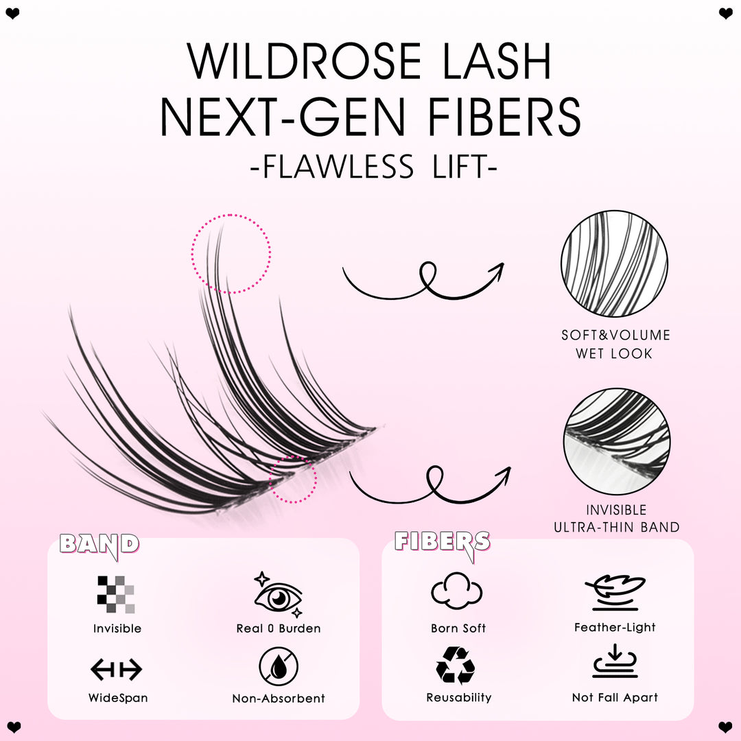 WILDROSE Lash Clusters