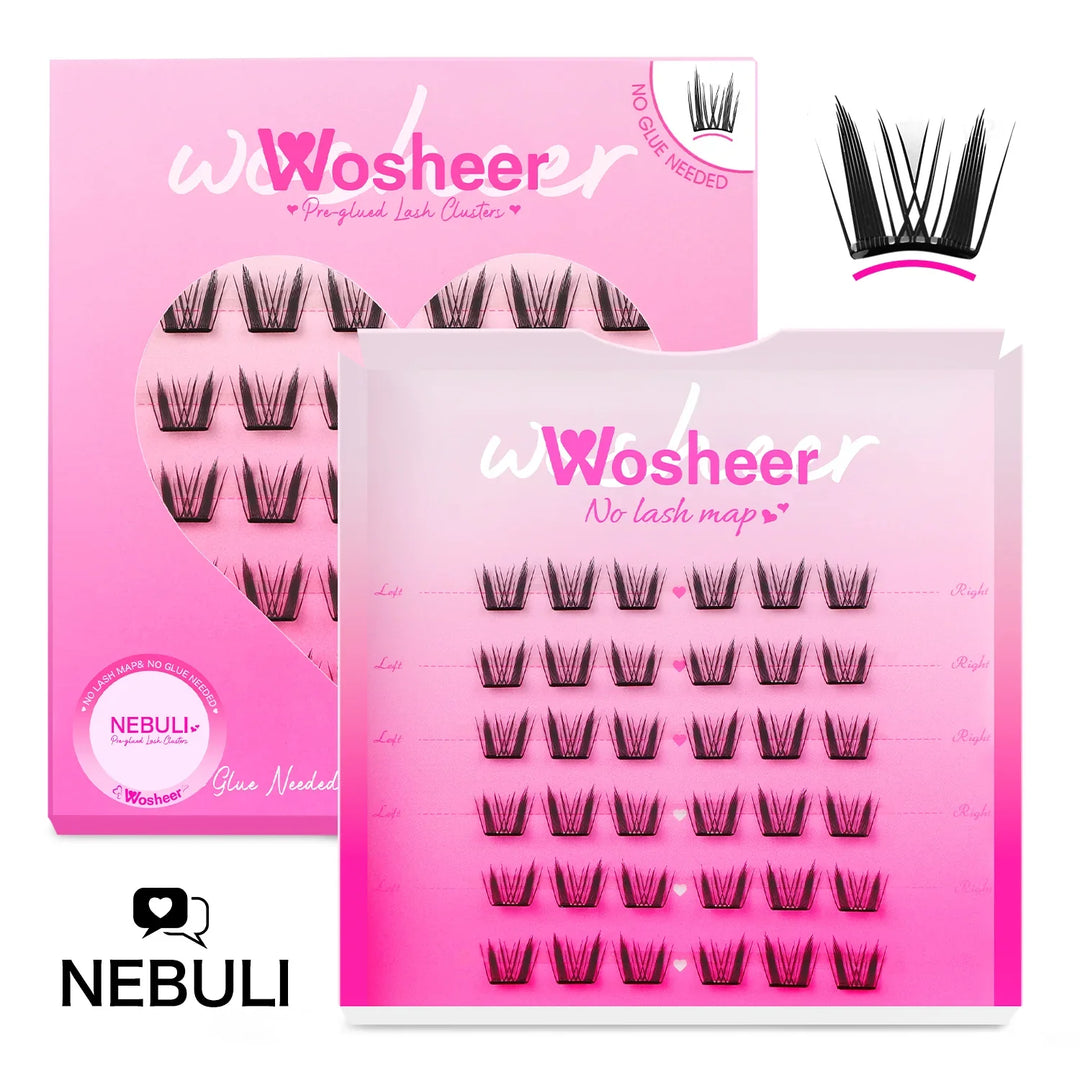 Pre-glued Lash Clusters - WOSHEER