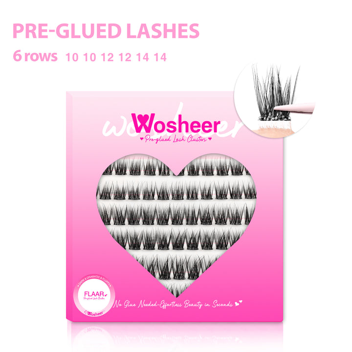 Pre-glued Lash Clusters - WOSHEER