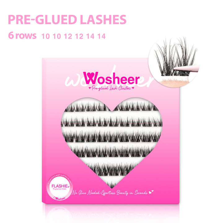 Pre-glued Lash Clusters - WOSHEER