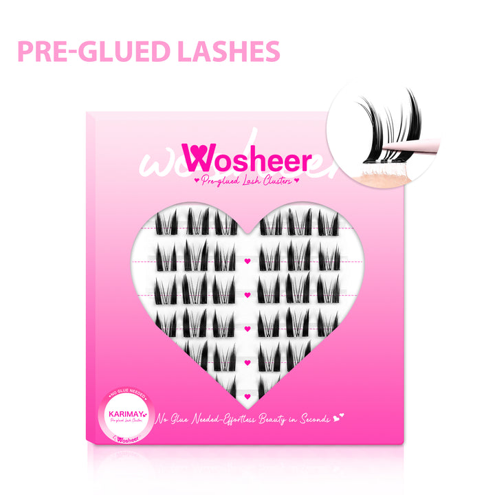 Pre-glued Lash Clusters - WOSHEER