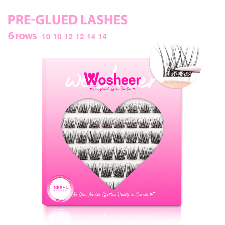 Pre-glued Lash Clusters - WOSHEER