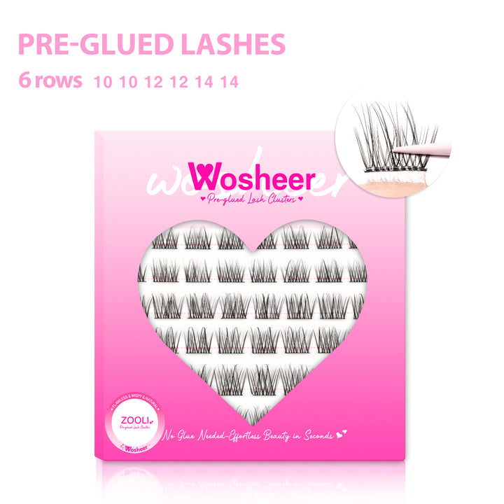 Pre-glued Lash Clusters - WOSHEER